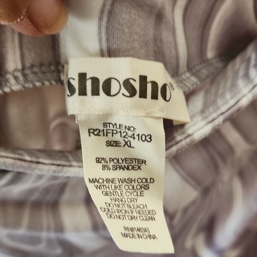 Shosho Marble Pattern Wide Leg Pants NWT - Picture 4 of 5